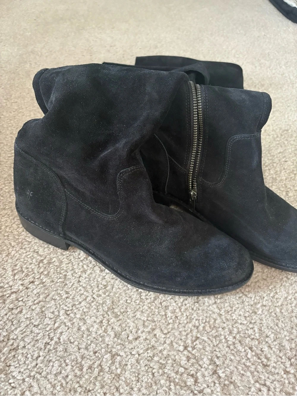 Frye Black Suede Over-the-Knee Boots